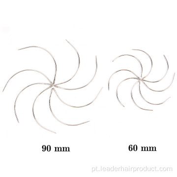 Agulha de costura em forma de C para tecelagem de cabelo para confecção de perucas